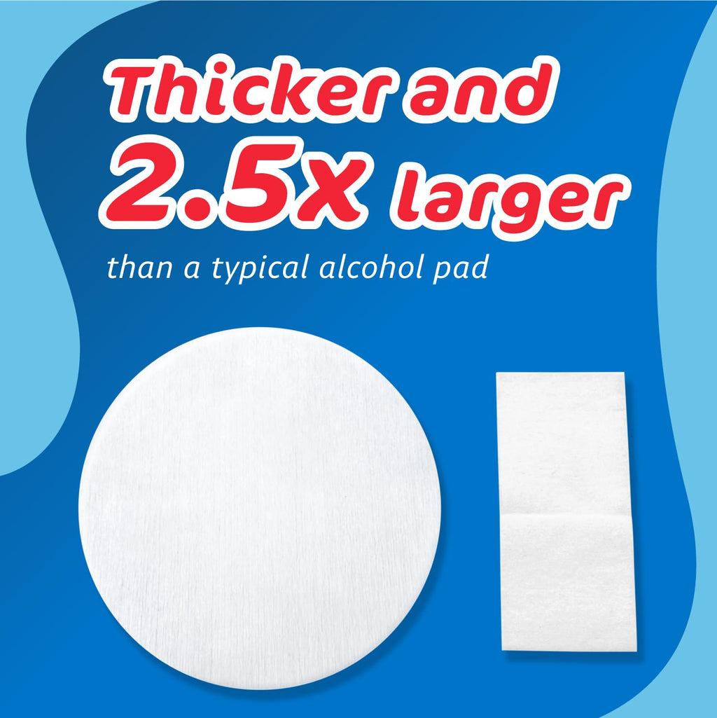 The Pharma-C Company 70% Isopropyl Alcohol Pads [100 count]. First Aid - Antiseptic Wipes - Extra Large - Alcohol for minor cuts