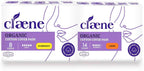 Claene Organic Cotton Cover Pads, Menstrual Large&Overnight Pads for Women, Unscented, Breathable, Natural Sanitary Napkins with