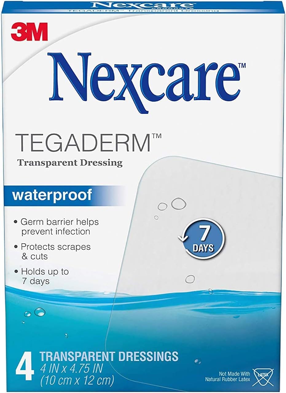 Nexcare Tegaderm Transparent Dressings 4 Inches X 4 4 Inches