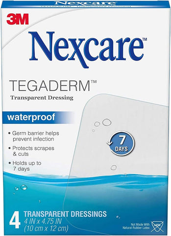 Nexcare Tegaderm Transparent Dressings 4 Inches X 4 4 Inches