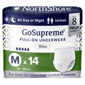 NorthShore GoSupreme Pull-On Incontinence Underwear for Men and Women, Medium, Pack/14