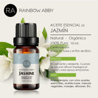 RAINBOW ABBY Jasmine Essential Oil 100% Pure Oganic Plant Natrual Flower Essential Oil for Diffuser Message Skin Care Sleep - 10