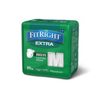 Medline FitRight OptiFit Extra Adult Briefs with Tabs, Moderate Absorbency, Medium, 32-42, 4 packs of 20 (80 total)