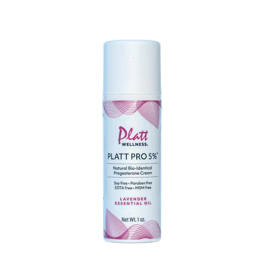 Dr. Platts Platt Pro 5% with Lavender All Natural & Bio-Identical Progesterone Cream - Travel Size (1 Ounce) - Free from parabe