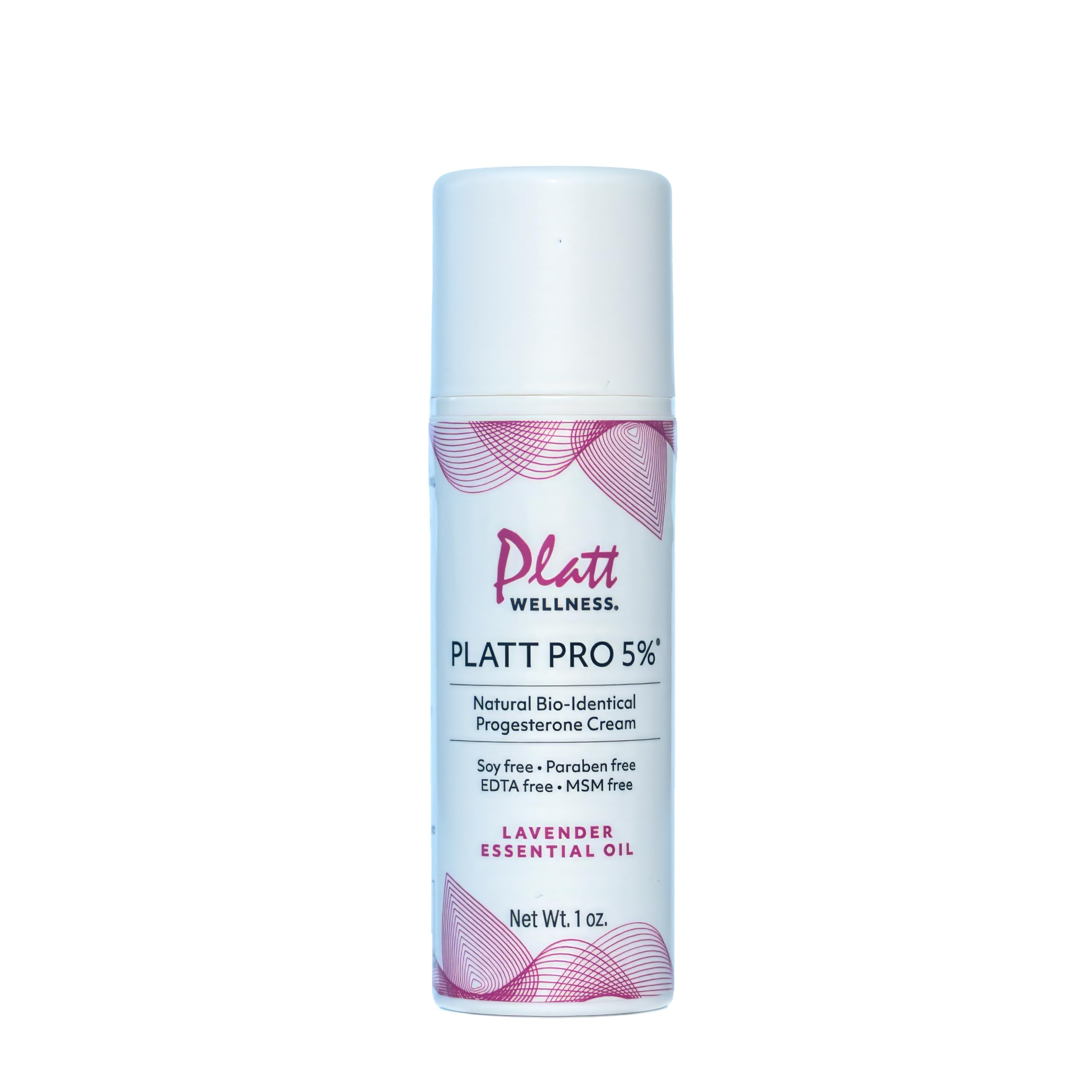 Dr. Platts Platt Pro 5% with Lavender All Natural & Bio-Identical Progesterone Cream - Travel Size (1 Ounce) - Free from parabe