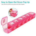 XL Weekly Pill Organizer 7 Day, MOLN HYMY 1 Week Jumbo Pill Dispenser Case One Time a Day, Daily Medicine Container to Hold Medi
