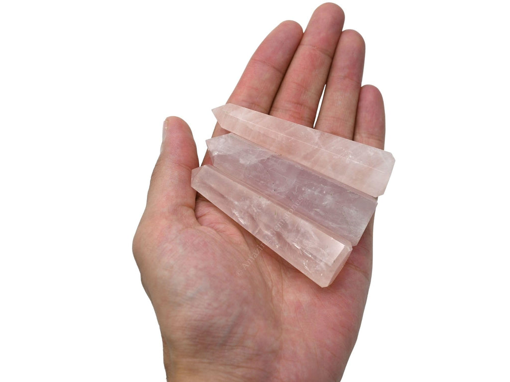 Rose Quartz Crystal Towers ~ Natural Healing Crystal Point Obelisk for Reiki Healing and Crystal Grid (3'' to 4'' INCH)