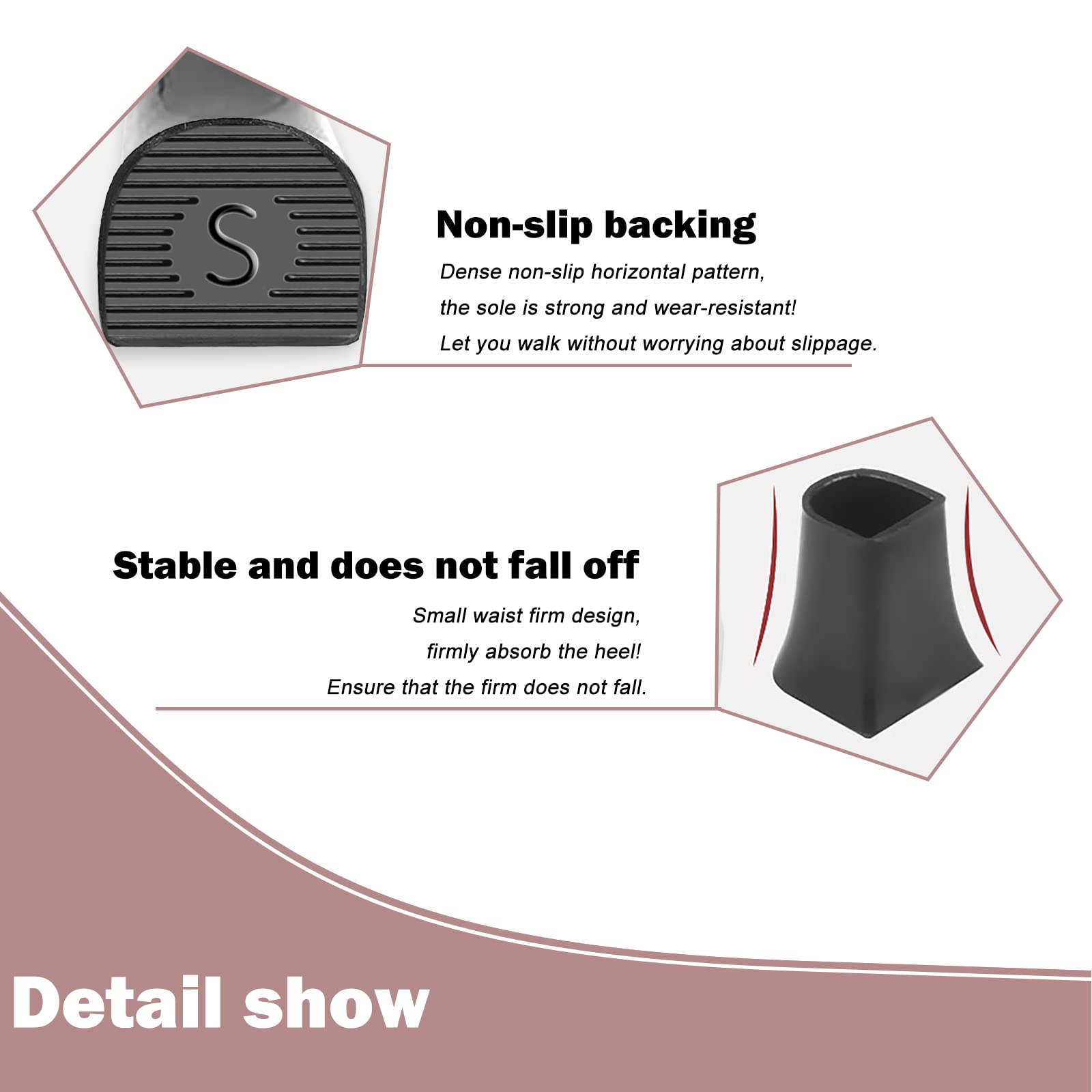 SooGree High Heel Cap Protectors & Heel Repair Caps Covers (8 Pairs U Type) for High Heel Shoes Women,Anti-Slip and Protecting f