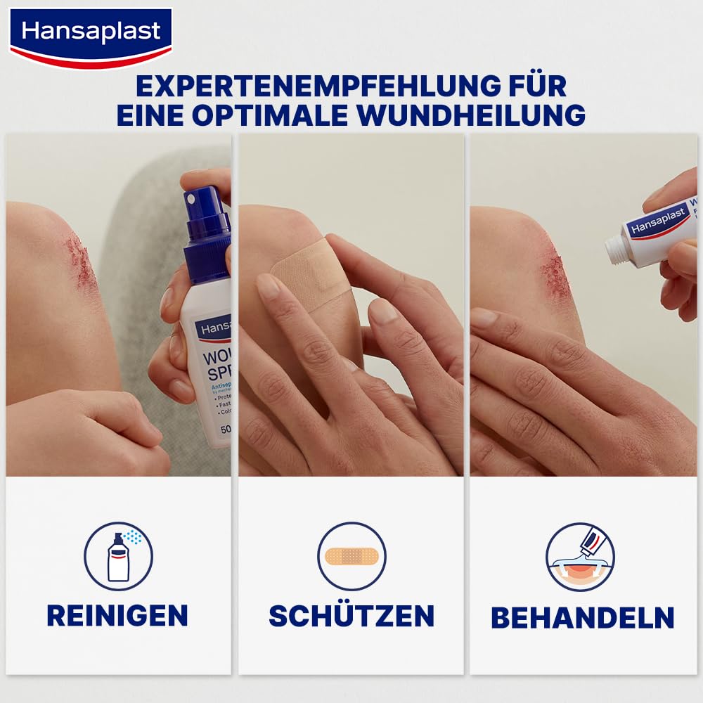 Hansaplast Sensitive Plasters (20 Strips), Skin-Friendly and Hypoallergenic Wound Plasters with Bacteria Shield & Secure Adhesio