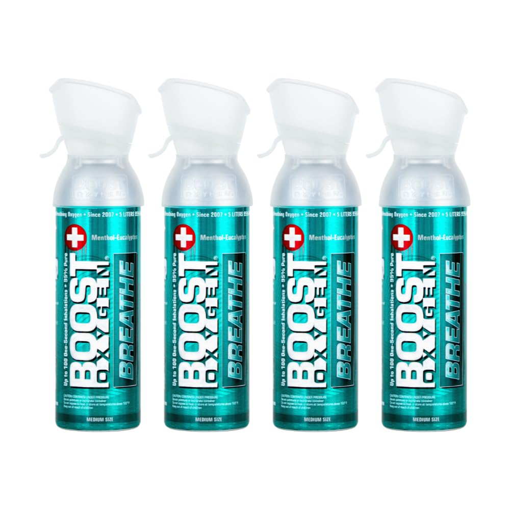 Boost Oxygen Medium Breathe Menthol-Eucalyptus Aroma 5 Liter Canister | All-Natural Resiratory Support for Aerobic Recovery, Alt