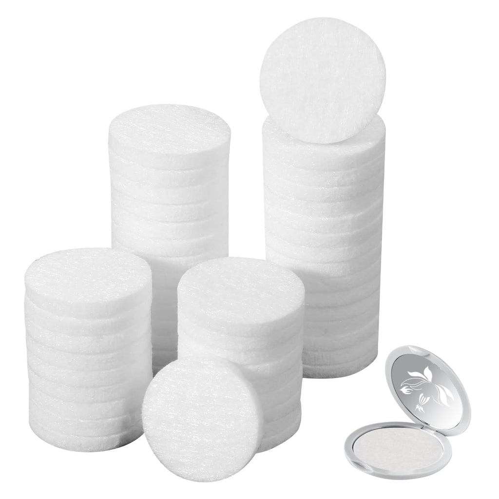 Diffuser Refill Pads, 50 Pcs 1 Inch Round Essential Oil Diffuser Pad Mini Microfibre Air Filter Scent Pads Unscented Pad for Hum