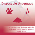 Dealmed (100 Count) Economy Absorbency Disposable Underpads 2-Ply Tissue Fill, 17 X 24    Blue, Perfect as Pet Pads Puppy Traini