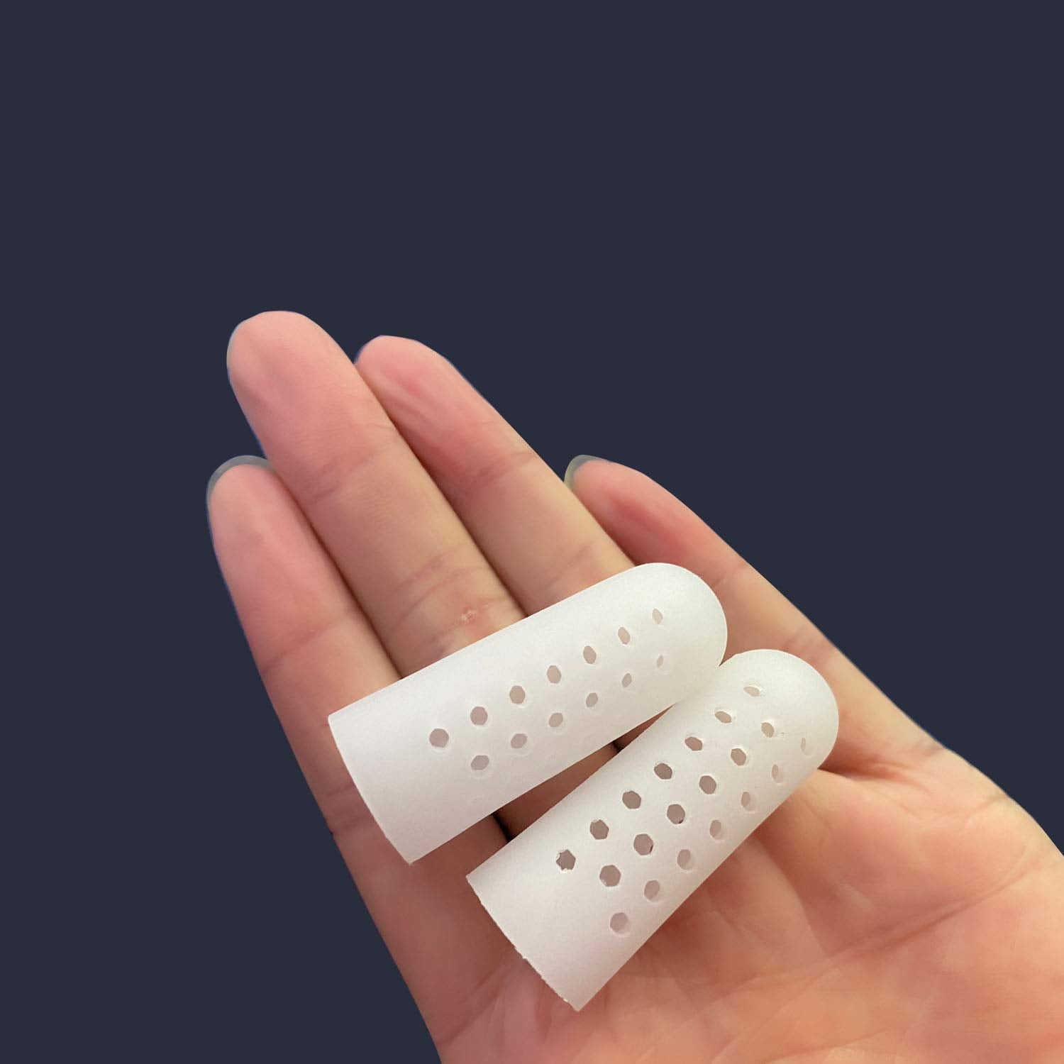 Gel Toe Cap, 10 Pcs Breathable Toe Protector Toe Cover Sleeves with Holes, Provides Relief from Corns, Blisters, Hammer Toes, Re