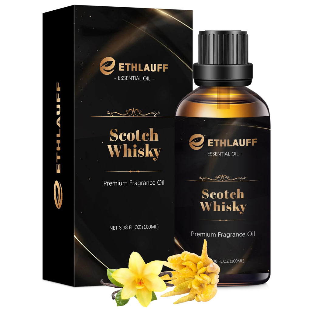 Mens Cologne Fragrance Oil 3.38FL.OZ - Scotch Whisky Scented Oil for Candle Scents for Candle Making, Soap Making Scents, Diffus