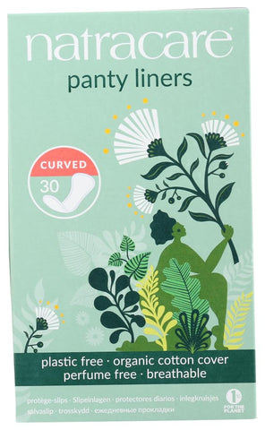 Natracare Organic & Natural Curved Panty Liners 30 ea (Pack of 8)