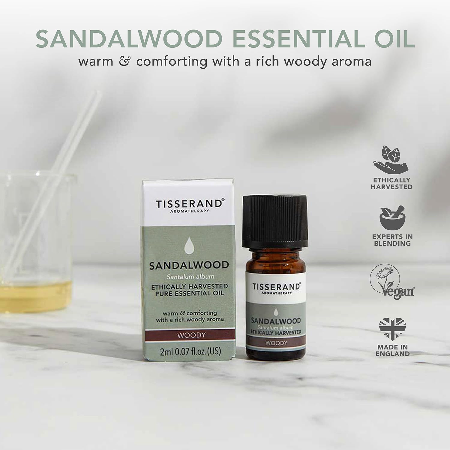 TISSERAND Sandalwood Essential Oil, 2 ML