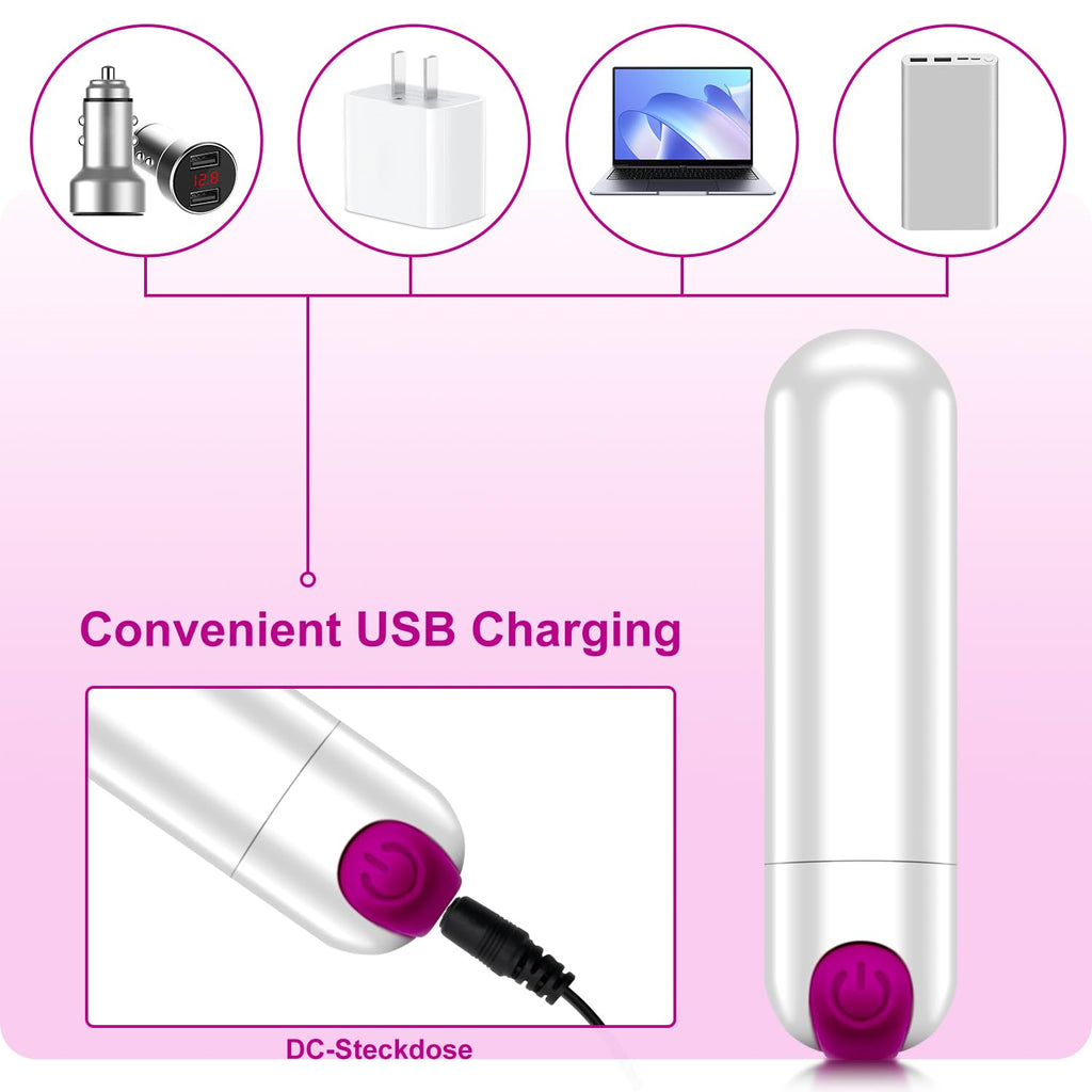 Kieasn Upgrade Mini Massager, Portable Massager for Body Relaxation (Silver Purple)