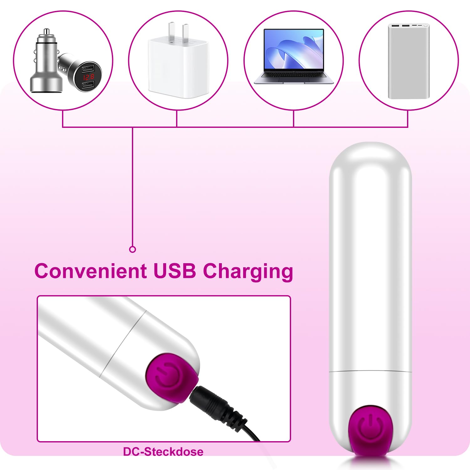Kieasn Upgrade Mini Massager, Portable Massager for Body Relaxation (Silver Purple)
