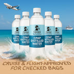 CPAPi Solutions Distilled Water CPAP - 6-Pack Travel Bottles (20 oz) - Steam Purified, Ozonated & Filtered - Made in USA - For A