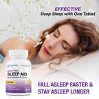 Puregen Labs Sleep Aid Caplets, Diphenhydramine HCl 25mg - 220 Count | Supports Deeper, Restful Sleeping, Non Habit-Forming | Ma