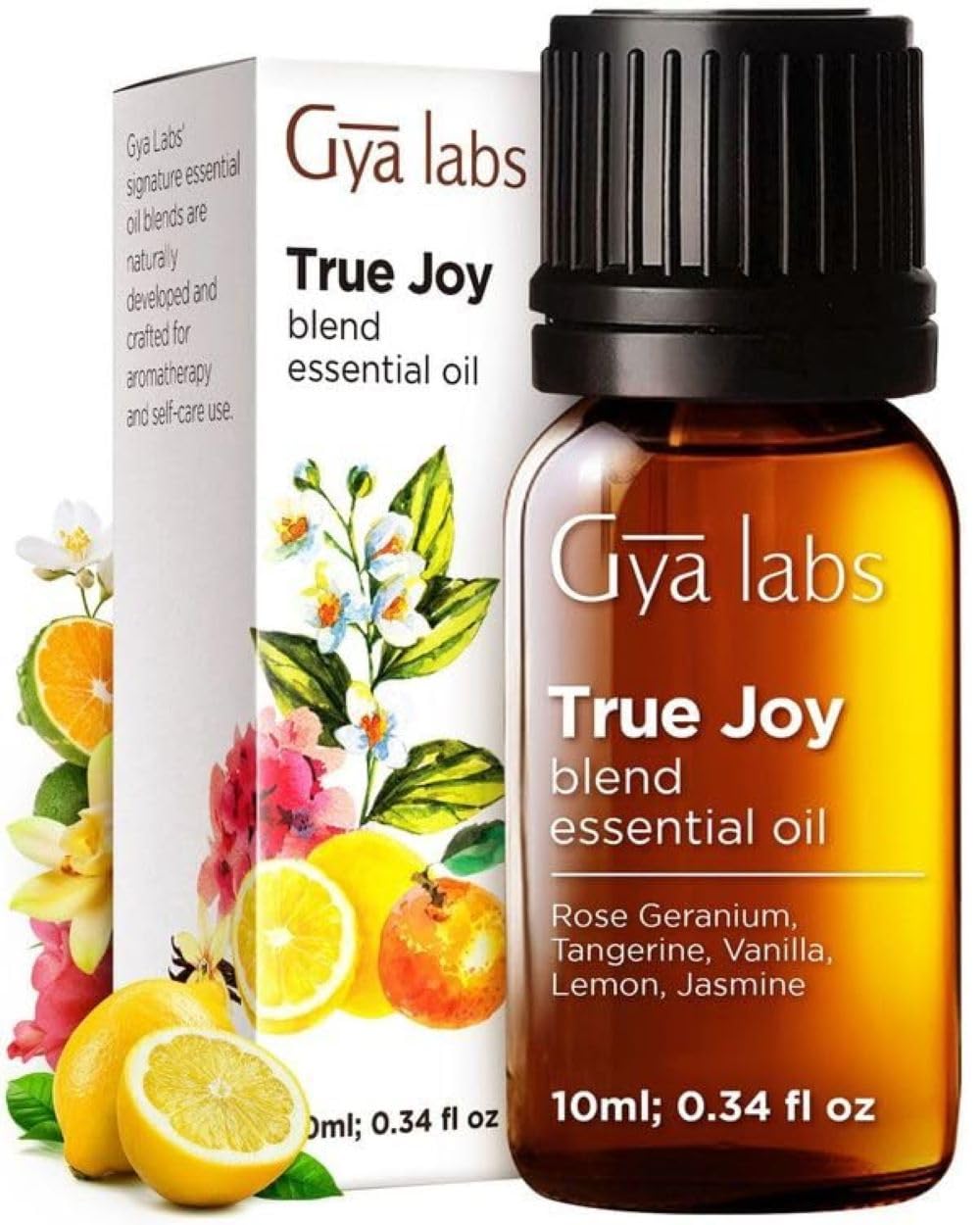 Gya Labs Joy Essential Oil Blend - 100% Pure Natural Undiluted True Joy Essential Oil - Calming & Uplifting (0.34 Fl Oz)