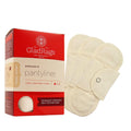 GladRags Natural Organic Undyed Cotton Reusable Pantyliner (3-Pack) - 100% GOTS Certified Organic Menstrual Pad, Washable Pantyl