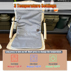 WOOLALA USB Heated Seat Cushion for Office Chair, Large Heating Area Heated Seat Cover Therapy Heating Pad for Back, Lumbar, Hip