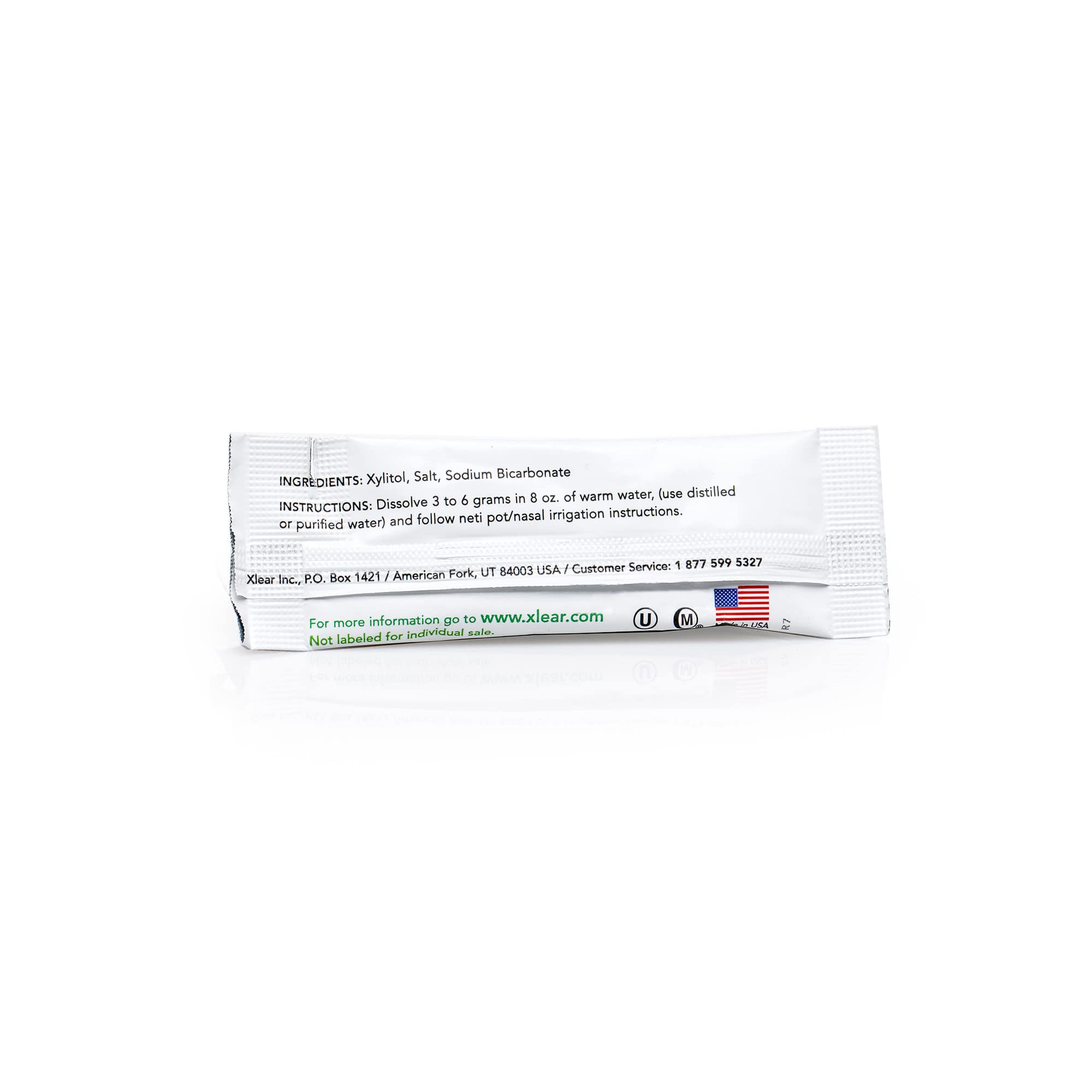 Xlear Nasal Rinse Refill Packets, Natural Saline Neti Pot Sinus Rinse with Xylitol, Fast Sinus Pressure and Congestion Relief, 5
