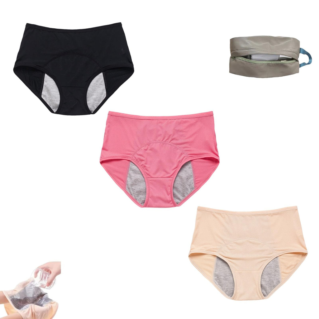 biqozi Panties for Women Over 60 70, Leakproof Ladies Underwear, Ladies Comfortable Leak Proof Incontinence Panties(#02,XL)