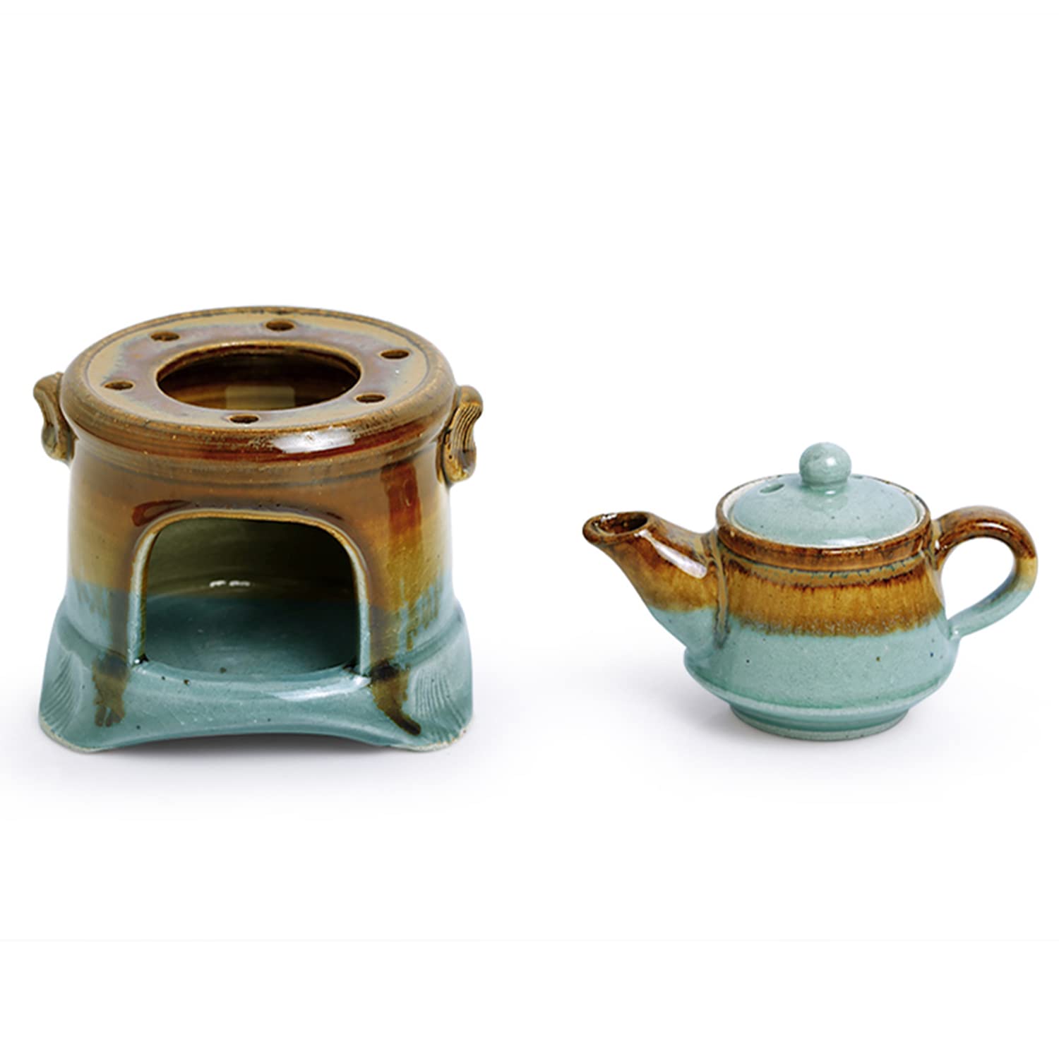 ExclusiveLane Studio Pottery Ceramic Scented Oil Burner Aroma Diffuser and Tealight Candle Holder for Home Fragrances Humidifier
