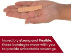 Dealmed Fabric Flexible Adhesive Bandages - 100 Count (3 Pack) Bandages with Non-Stick Pad, Latex Free, Wound Care for First Aid