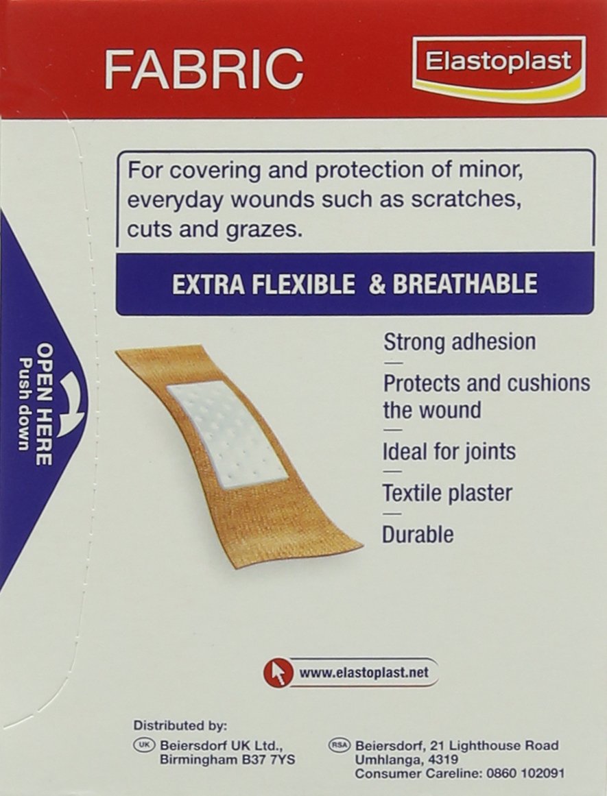 Elastoplast Extra Flexible Fabric Plaster Strips (10 x 40 Pieces), Extra Flexible Fabric Plasters, Breathable Plasters, Flexible