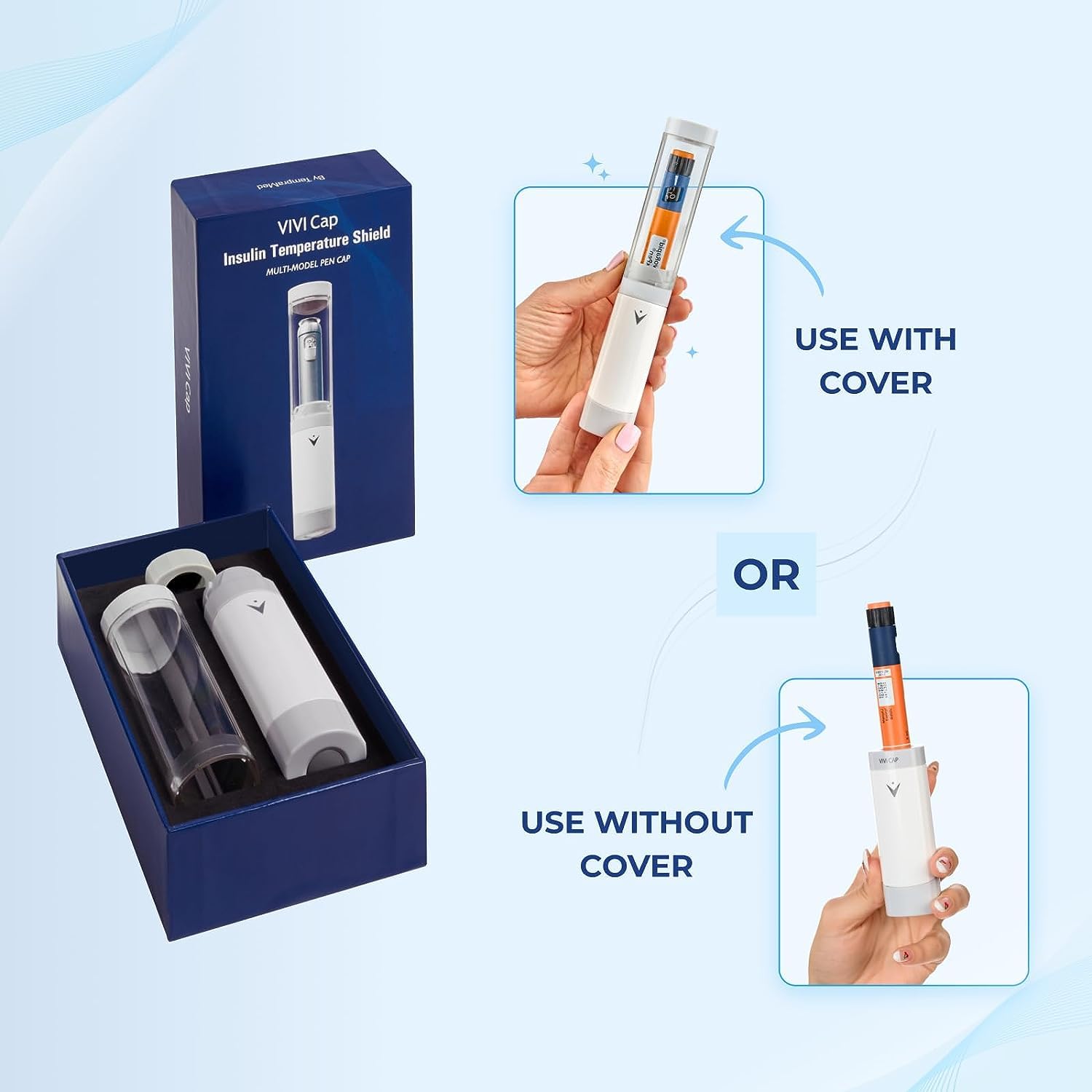 VIVI CAP Insulin & Ozempic Cooler Travel Case - TSA Approved - Small Diabetic Medical Travel Case Pen Cooler Insulin Protector W