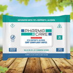 PharmaCare Advanced Formula 70% Alcohol Wipes - (50 Count) 3 Packs