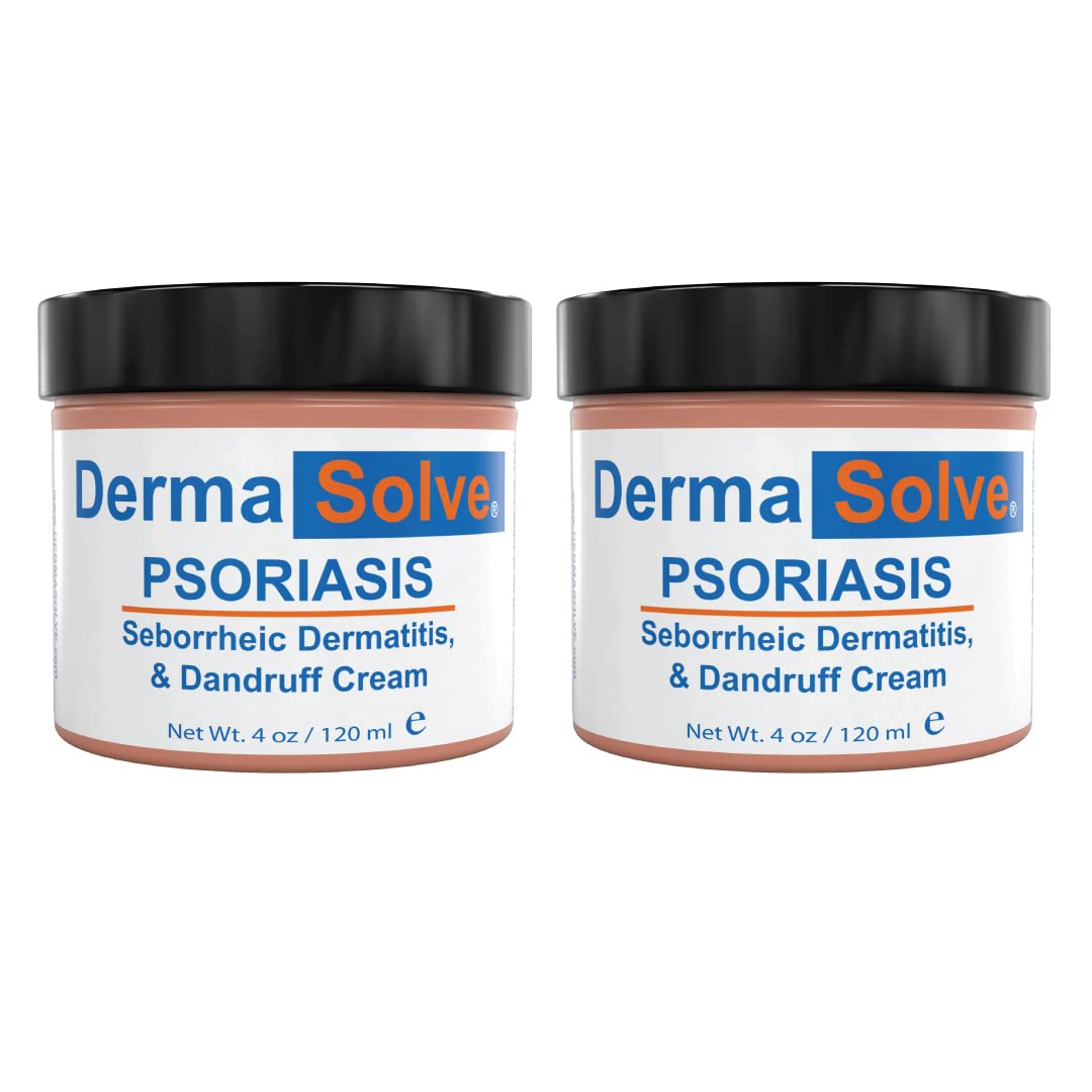 Extra Strength Psoriasis Cream (2 Pack) - Seborrheic Dermatitis & Dandruff Lotion - Advanced Moisturizing Relief Formulated to T