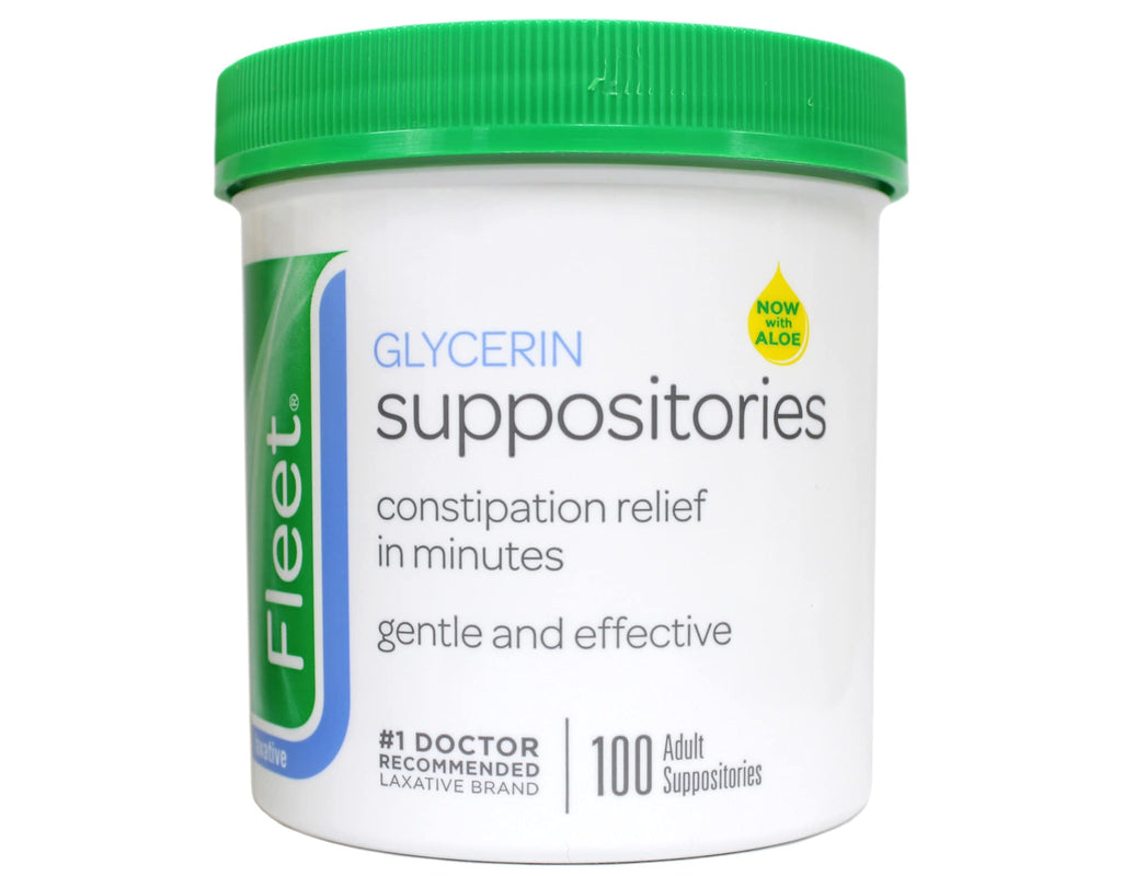 Fleet - Glycerin Suppositories, Laxative, Adult Jar, 100 Each