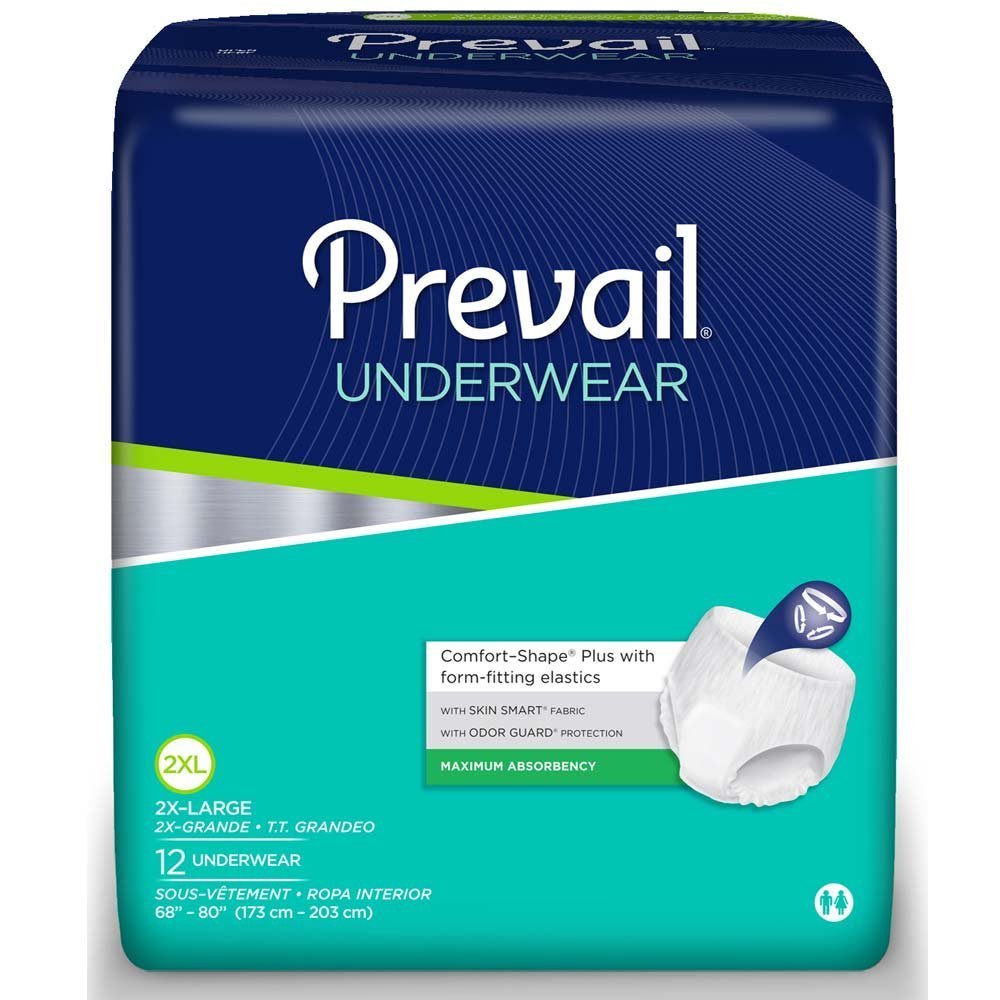 Prevail Maximum Absorbency Underwear, 2X-Large, Case/48 (4/12S)