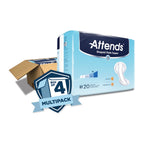 Attends Shaped Pads Super Unisex Incontinent Pad Contoured 13 X 27.2 Inch SPSA, 80 Ct