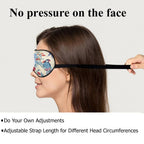 NOHSHE Birds Butterflies Sleep Mask Eye Mask Blooming Flower Red Blue Sleep Mask Light Blocking Adjustable Smooth Soft Eye Masks