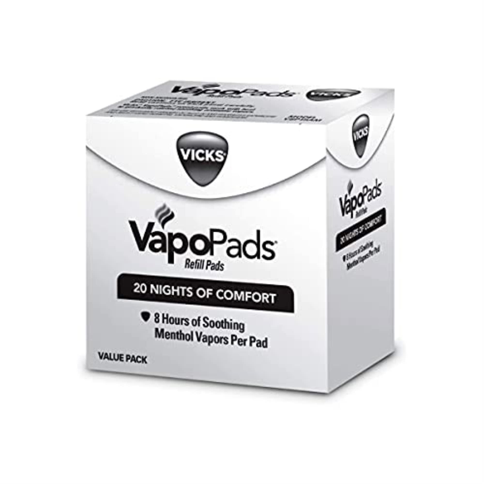 Vicks VapoPads, 20 Count - Vicks VapoPads, 20 Count Refill Scent Pads - Soothing Menthol Vapor Pads for Vicks Humidifiers, Vapor