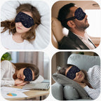 NOHSHE Galaxy Constellation Sleep Mask Eye Mask Space Black Blue Sky Star Galaxy Black Sleep Mask Light Blocking Adjustable Smoo
