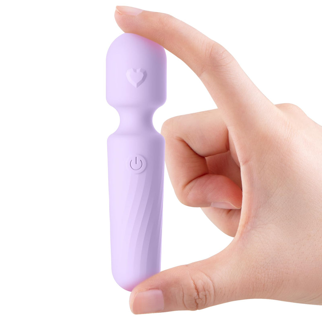 MANFLY Portable Travel Massage Tool, 10 Modes Rechargeable Waterproof Mini Neck Muscle Massager (Lavender)