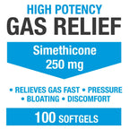 P Puregen Labs High Potency Gas Relief Softgels with Simethicone 250 mg Relieve Pressure, Bloating and Painful Discomfort Compar