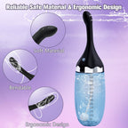 Anal Douche Automatic Enema Bulb - 20oz Electric Enemas for Colon Cleanse for Women with 3 Speeds 5 Spouts, Silicone Douches for