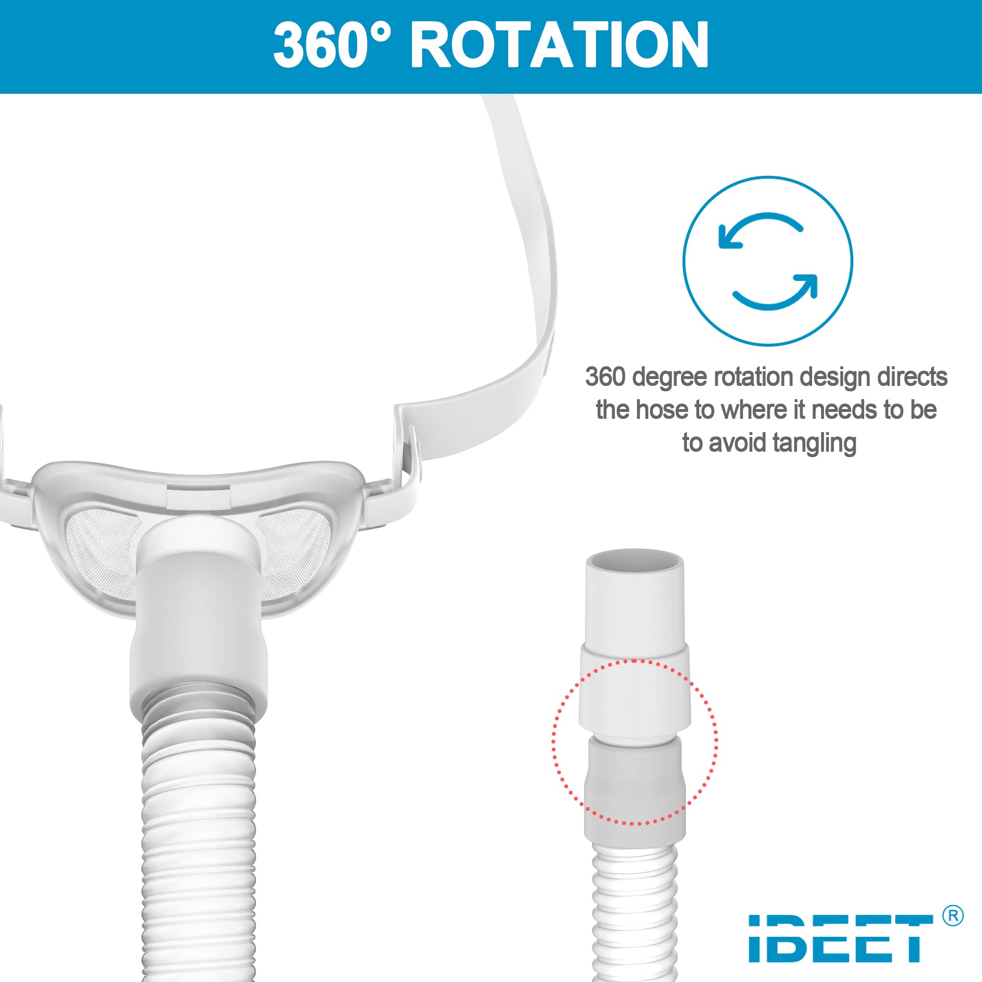 Replacement Kit for P10, Includes Tubing w/Swivel and More (No Strap), IBEET Replacement Supplies