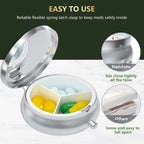 3 Pack Pill Box, Small Pill Case for Purse & Pocket, Cute Travel Medicine Organizer, Portable Medicine Container Holder to Hold