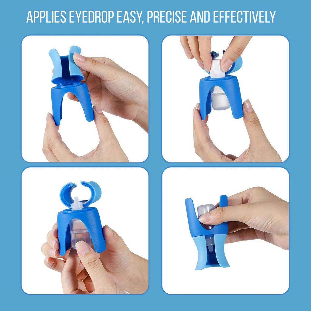 Eyedrop Bottle Guide Aid Dispenser, Reusable Eye Dropper Applicator, Eye Drop Helper for Accurate Delivery, Safe and Easy Eyecar