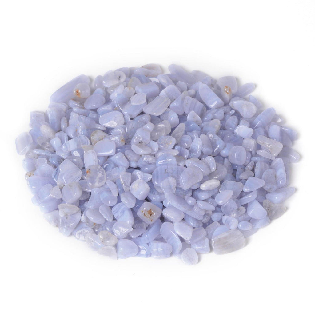 Justinstones Natural Blue Lace Agate Polished Chips Crushed Tumbled Stone Crystal Healing Embellishments 100 Grams