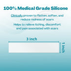 NewGel+ Advanced Silicone Scar Treatment Strip 1 mm Thick for Optimal Occlusion to Scars from Surgery, Injury, Keloids, Burns, R