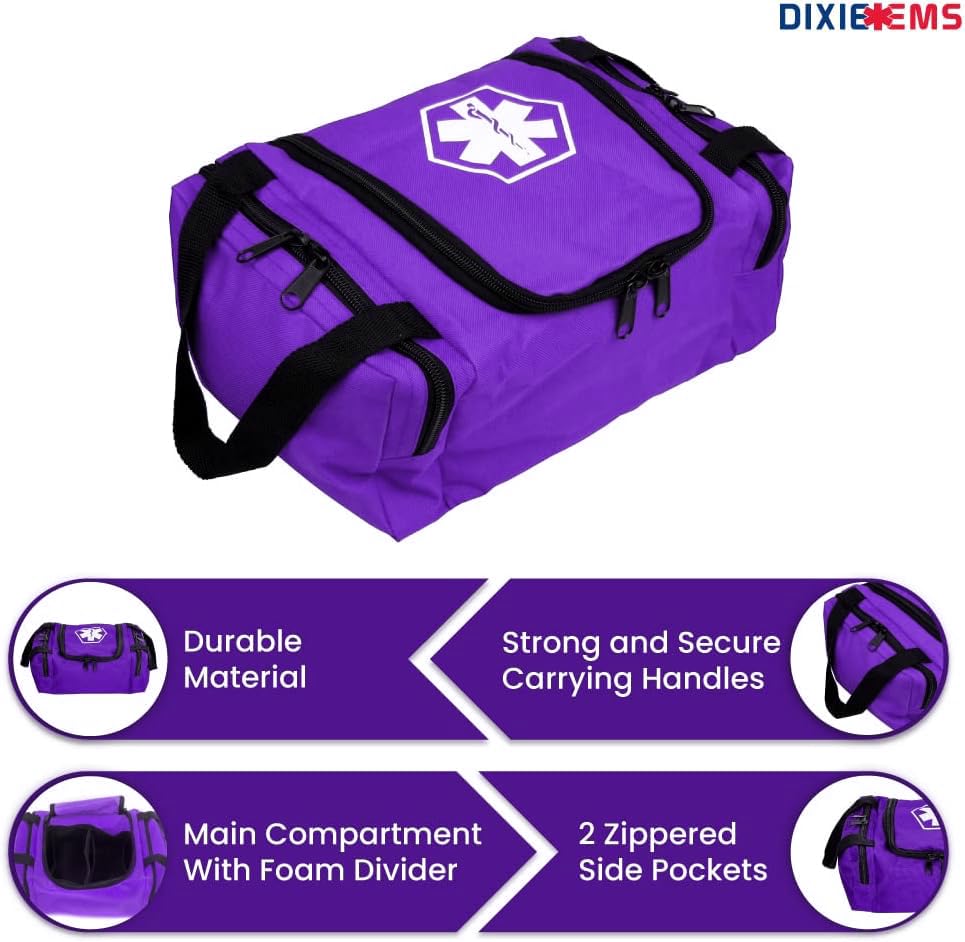 Dixie EMS Dixigear Empty First Responder II Bag 10.5 x 5 x 8 - Purple